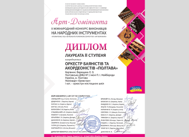 Переможці міжнародного конкурсу Арт- Домінанта