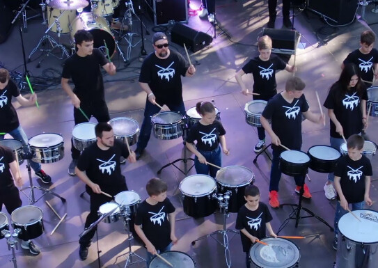 Live Drums Show The Final Countdown and We Will Rock You and He is a Pirate